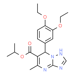 ChemSpider 2D Image | Isopropyl 7-(3,4-diethoxyphenyl)-5-methyl-1,7-dihydro[1,2,4]triazolo[1,5-a]pyrimidine-6-carboxylate | C20H26N4O4