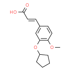 ChemSpider 2D Image | (2E)-3-[3-(Cyclopentyloxy)-4-methoxyphenyl]acrylic acid | C15H18O4