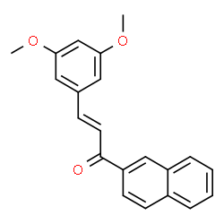 ChemSpider 2D Image | (2E)-3-(3,5-Dimethoxyphenyl)-1-(2-naphthyl)-2-propen-1-one | C21H18O3