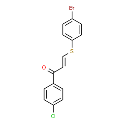 ChemSpider 2D Image | 3-[(4-bromophenyl)thio]-1-(4-chlorophenyl)prop-2-en-1-one | C15H10BrClOS