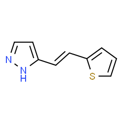 ChemSpider 2D Image | 5-[(E)-2-(2-Thienyl)vinyl]-1H-pyrazole | C9H8N2S