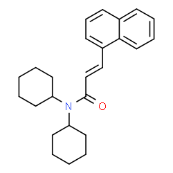 ChemSpider 2D Image | N1,N1-dicyclohexyl-3-(1-naphthyl)acrylamide | C25H31NO