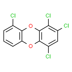 ChemSpider 2D Image | 1,2,4,9-Tetrachlorooxanthrene | C12H4Cl4O2