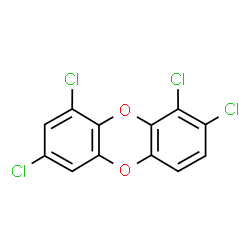 ChemSpider 2D Image | 1,2,7,9-Tetrachlorooxanthrene | C12H4Cl4O2