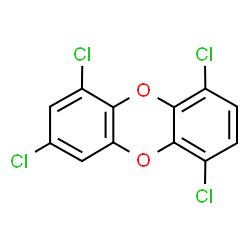 ChemSpider 2D Image | 1,3,6,9-Tetrachlorooxanthrene | C12H4Cl4O2