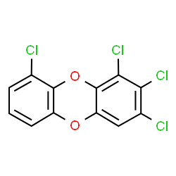 ChemSpider 2D Image | 1,2,3,9-Tetrachlorooxanthrene | C12H4Cl4O2