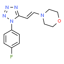 ChemSpider 2D Image | 4-{(E)-2-[1-(4-Fluorophenyl)-1H-tetrazol-5-yl]vinyl}morpholine | C13H14FN5O