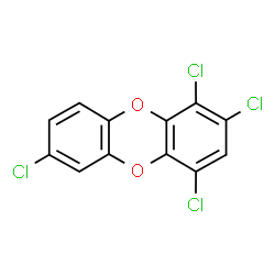 ChemSpider 2D Image | 1,2,4,7-Tetrachlorooxanthrene | C12H4Cl4O2
