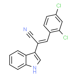 ChemSpider 2D Image | (2Z)-3-(2,4-Dichlorophenyl)-2-(1H-indol-3-yl)acrylonitrile | C17H10Cl2N2