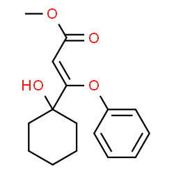 ChemSpider 2D Image | Methyl (2Z)-3-(1-hydroxycyclohexyl)-3-phenoxyacrylate | C16H20O4