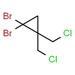 ChemSpider 2D Image | 1,1-Dibromo-2,2-bis(chloromethyl)cyclopropane | C5H6Br2Cl2