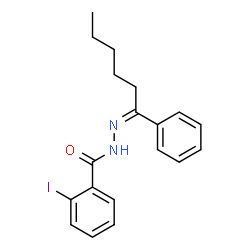 ChemSpider 2D Image | 2-Iodo-N'-[(1Z)-1-phenylhexylidene]benzohydrazide | C19H21IN2O