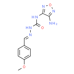ChemSpider 2D Image | (2E)-N-(4-Amino-1,2,5-oxadiazol-3-yl)-2-(4-methoxybenzylidene)hydrazinecarboxamide | C11H12N6O3