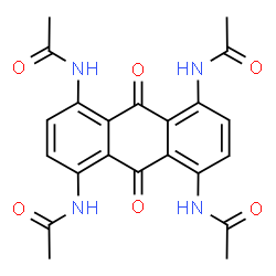 ChemSpider 2D Image | N,N',N'',N'''-(9,10-Dioxo-9,10-dihydroanthracene-1,4,5,8-tetrayl)tetraacetamide | C22H20N4O6