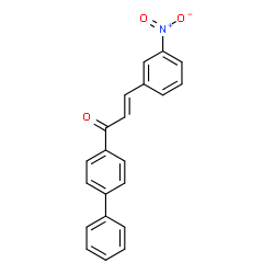 ChemSpider 2D Image | (2E)-1-(4-Biphenylyl)-3-(3-nitrophenyl)-2-propen-1-one | C21H15NO3