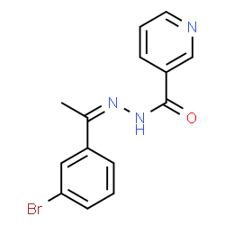 ChemSpider 2D Image | N'-[(1Z)-1-(3-Bromophenyl)ethylidene]nicotinohydrazide | C14H12BrN3O
