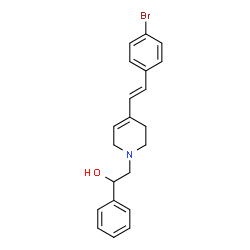 ChemSpider 2D Image | 2-{4-[(E)-2-(4-Bromophenyl)vinyl]-3,6-dihydro-1(2H)-pyridinyl}-1-phenylethanol | C21H22BrNO