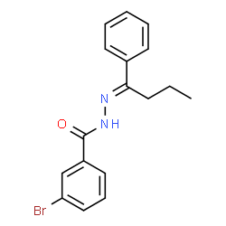 ChemSpider 2D Image | 3-Bromo-N'-[(1E)-1-phenylbutylidene]benzohydrazide | C17H17BrN2O