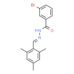 ChemSpider 2D Image | 3-Bromo-N'-[(E)-mesitylmethylene]benzohydrazide | C17H17BrN2O