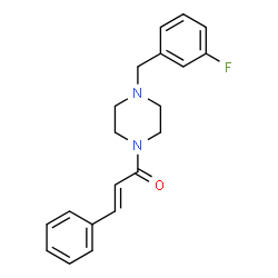 ChemSpider 2D Image | (2E)-1-[4-(3-Fluorobenzyl)-1-piperazinyl]-3-phenyl-2-propen-1-one | C20H21FN2O