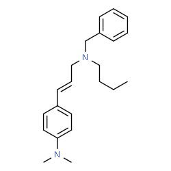 ChemSpider 2D Image | 4-{(1E)-3-[Benzyl(butyl)amino]-1-propen-1-yl}-N,N-dimethylaniline | C22H30N2