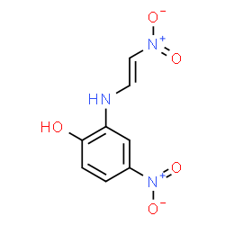 ChemSpider 2D Image | 4-Nitro-2-{[(E)-2-nitrovinyl]amino}phenol | C8H7N3O5