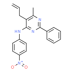 ChemSpider 2D Image | 5-Allyl-6-methyl-N-(4-nitrophenyl)-2-phenyl-4-pyrimidinamine | C20H18N4O2