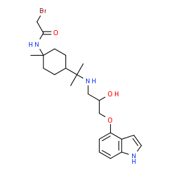 ChemSpider 2D Image | Pindobind | C23H34BrN3O3
