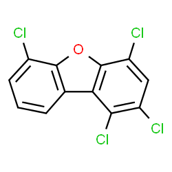 ChemSpider 2D Image | 1,2,4,6-TETRACHLORODIBENZOFURAN | C12H4Cl4O