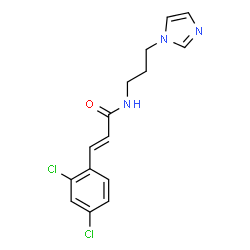 ChemSpider 2D Image | (2E)-3-(2,4-Dichlorophenyl)-N-[3-(1H-imidazol-1-yl)propyl]acrylamide | C15H15Cl2N3O