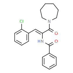 ChemSpider 2D Image | N-[(1Z)-3-(1-Azepanyl)-1-(2-chlorophenyl)-3-oxo-1-propen-2-yl]benzamide | C22H23ClN2O2