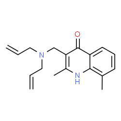 ChemSpider 2D Image | 3-[(Diallylamino)methyl]-2,8-dimethylquinolin-4-ol | C18H22N2O