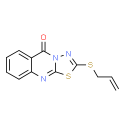 ChemSpider 2D Image | 2-(allylthio)-5H-[1,3,4]thiadiazolo[2,3-b]quinazolin-5-one | C12H9N3OS2
