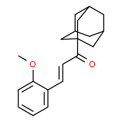ChemSpider 2D Image | (2E)-1-(Adamantan-1-yl)-3-(2-methoxyphenyl)-2-propen-1-one | C20H24O2