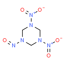 ChemSpider 2D Image | 1,3-Dinitro-5-nitroso-1,3,5-triazinane | C3H6N6O5