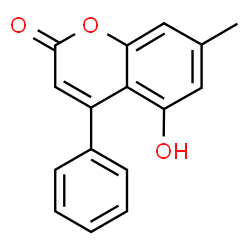ChemSpider 2D Image | 5-Hydroxy-7-methyl-4-phenyl-chromen-2-one | C16H12O3