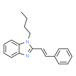 ChemSpider 2D Image | 1-Butyl-2-[(E)-2-phenylvinyl]-1H-benzimidazole | C19H20N2