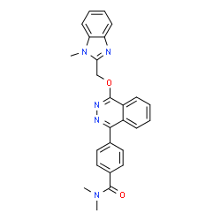 ChemSpider 2D Image | N,N-Dimethyl-4-{4-[(1-methyl-1H-benzimidazol-2-yl)methoxy]-1-phthalazinyl}benzamide | C26H23N5O2