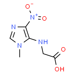 ChemSpider 2D Image | N-(1-Methyl-4-nitro-1H-imidazol-5-yl)glycine | C6H8N4O4