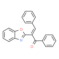 ChemSpider 2D Image | (2E)-2-(1,3-Benzoxazol-2-yl)-1,3-diphenyl-2-propen-1-one | C22H15NO2
