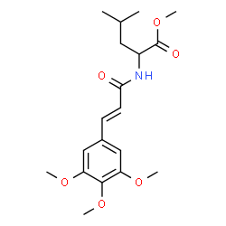 ChemSpider 2D Image | Methyl N-[(2E)-3-(3,4,5-trimethoxyphenyl)-2-propenoyl]leucinate | C19H27NO6