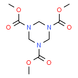 ChemSpider 2D Image | Trimethyl 1,3,5-triazinane-1,3,5-tricarboxylate | C9H15N3O6