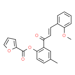 ChemSpider 2D Image | 2-[(2E)-3-(2-Methoxyphenyl)-2-propenoyl]-4-methylphenyl 2-furoate | C22H18O5