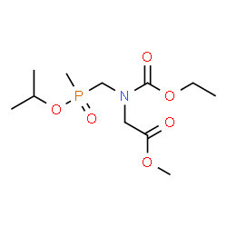 ChemSpider 2D Image | Methyl N-(ethoxycarbonyl)-N-{[isopropoxy(methyl)phosphoryl]methyl}glycinate | C11H22NO6P
