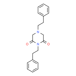 ChemSpider 2D Image | 1,4-Diphenethyl-2,6-piperazinedione | C20H22N2O2