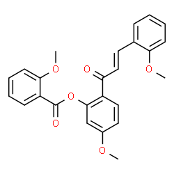 ChemSpider 2D Image | 5-Methoxy-2-[(2E)-3-(2-methoxyphenyl)-2-propenoyl]phenyl 2-methoxybenzoate | C25H22O6