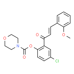 ChemSpider 2D Image | 4-Chloro-2-[(2E)-3-(2-methoxyphenyl)-2-propenoyl]phenyl 4-morpholinecarboxylate | C21H20ClNO5