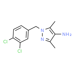 ChemSpider 2D Image | Pyrazol-4-amine, 1-(3,4-dichlorobenzyl)-3,5-dimethyl- | C12H13Cl2N3