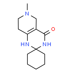 ChemSpider 2D Image | 6'-Methyl-5',6',7',8'-tetrahydro-1'H-spiro[cyclohexane-1,2'-pyrido[4,3-d]pyrimidin]-4'(3'H)-one | C13H21N3O