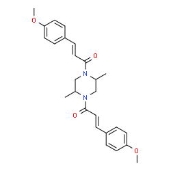 ChemSpider 2D Image | (2E,2'E)-1,1'-(2,5-Dimethyl-1,4-piperazinediyl)bis[3-(4-methoxyphenyl)-2-propen-1-one] | C26H30N2O4